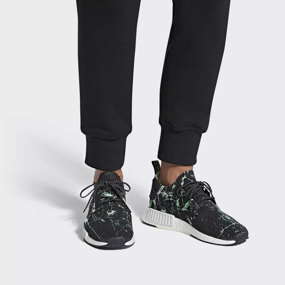 Adidas NMD R1 Primeknit Tenis Negros Para Hombre (MX-41849)